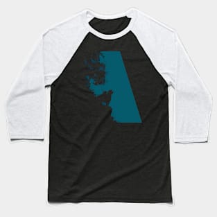 Hero on Shadow Horse Standing on Cliff (Cut, Transparent Background) Baseball T-Shirt